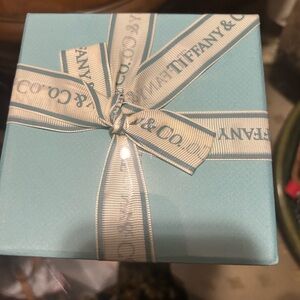 Tiffany & Co. Candle Aqua Box with Cream Ribbon.